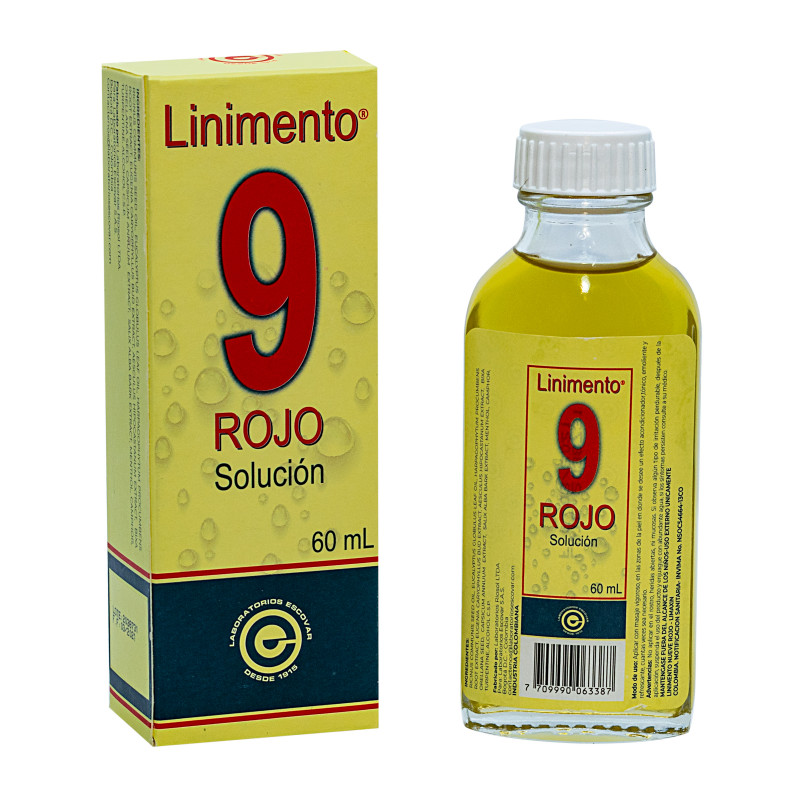 LINIMENTO 9 Rojo - Frasco 60mL